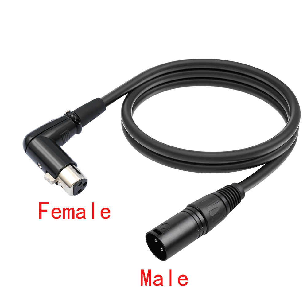 90 Degree XLR Microphone Extension Cable Adapter Male to Female XLR 3-Pin Connector Cable for Speakers Studios Mic Amplifiers: Red / 5m