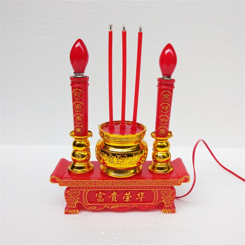 Bouddhiste électrique bougie lumière Avalokitesvara bouddha richesses honneur chinois jubilatoire nouvel an mariage LED bougie lampe