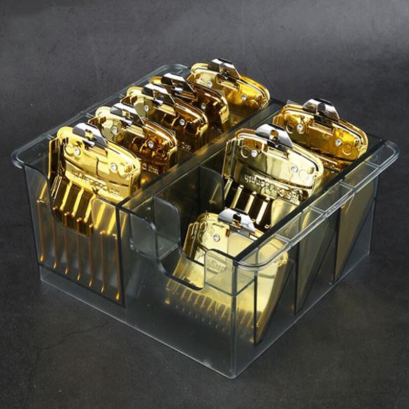 8 Sizes Hair Clipper Limit Guide Comb Metal Hair Clipper for WAHL Comb Universal Hair Clipper Comb in Gold with Box