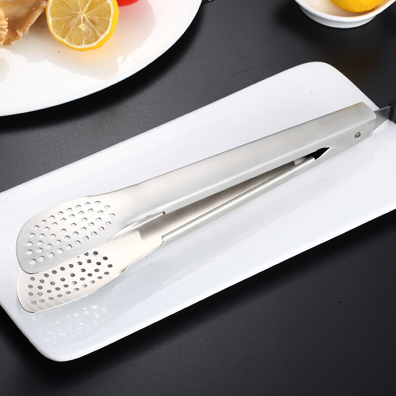 WORTHBUY-Pinzas para comida de acero inoxidable 304, pinza de cocina para barbacoa, utensilios de cocina, sartén antideslizante para ensalada, pinzas para servir, accesorios para cocina