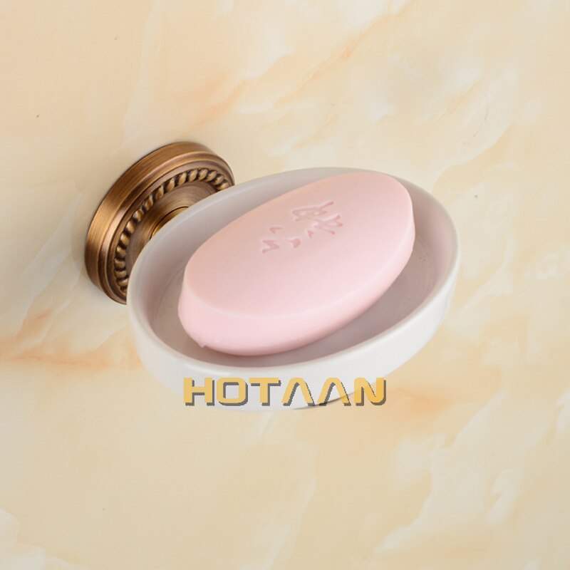 Antieke Koperen Zeephouder, Zuiver Koper Badkamer Zeep Mand, Keramische Schotel, Badkamer Accessoires YT-12295