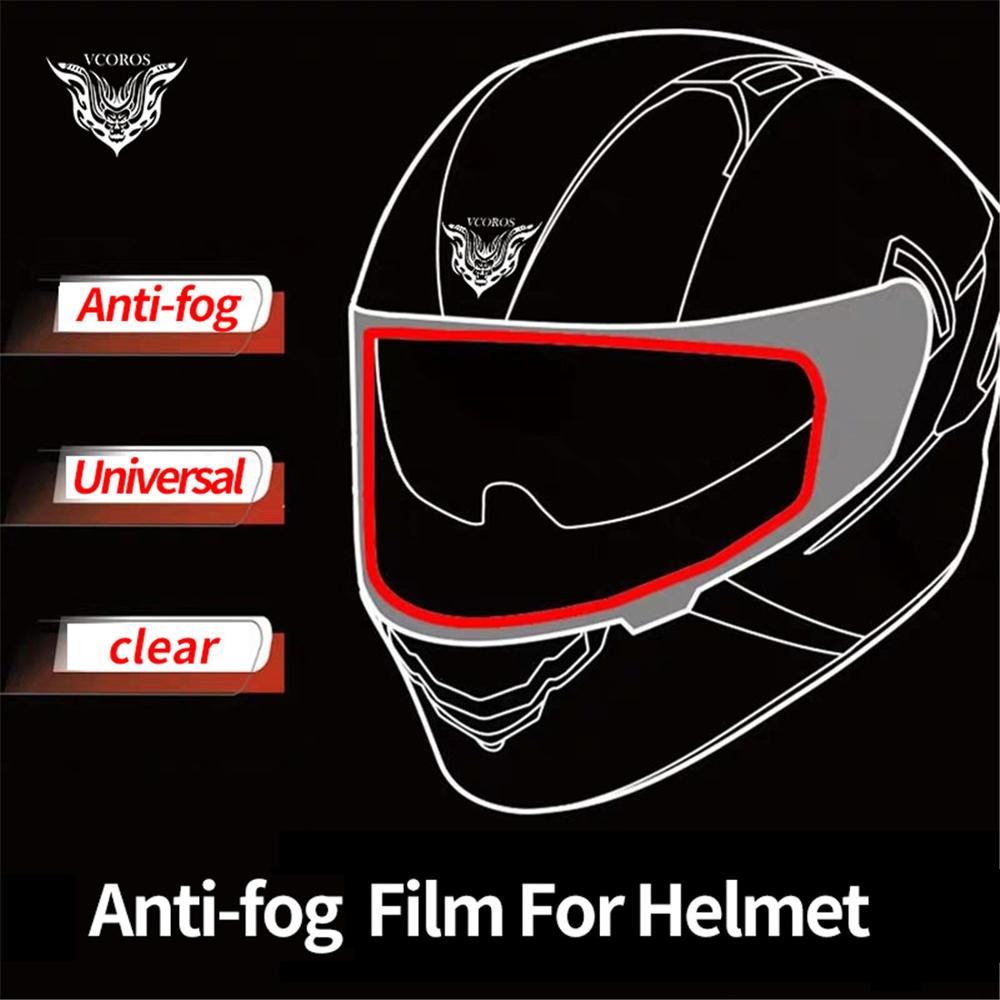 Vcoros-película antiniebla transparente Universal, máscara Modular completa para casco de motocicleta K3, K4, LS2, HJC, parche de lente antiniebla