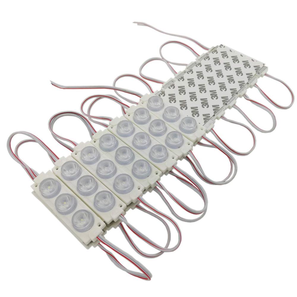 LED Module light White IP68 Waterproof 3 LED/Module 3030 SMD DC 12V Decorative Light for Letter sign bar Advertising Strip Light