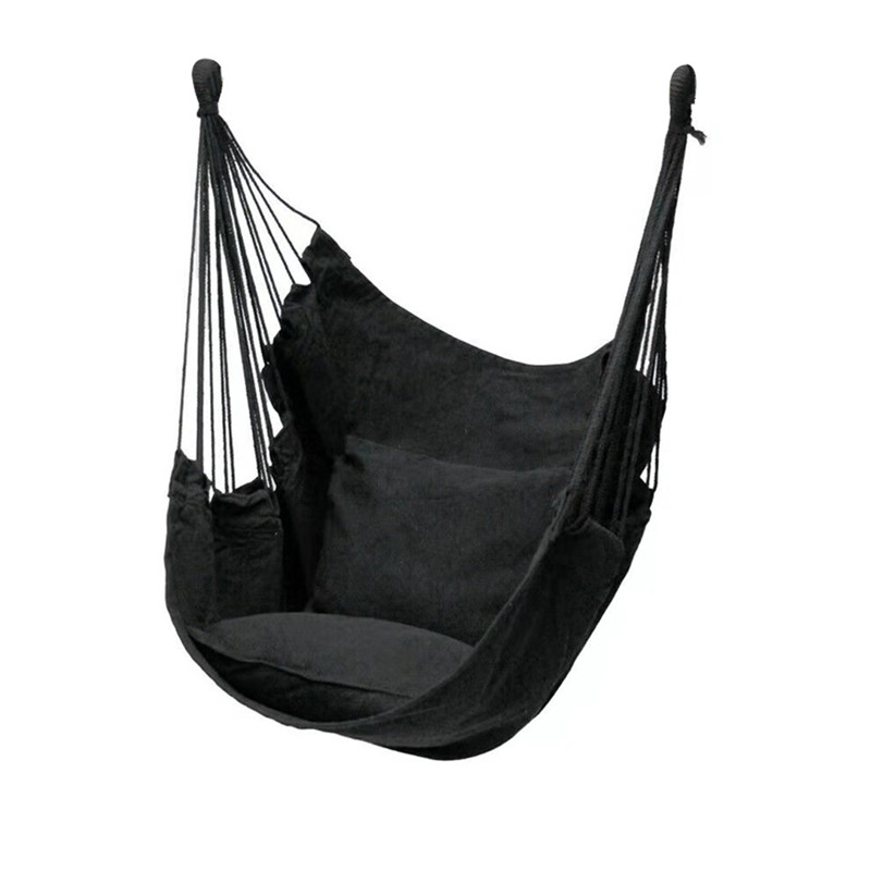 Columpio portátil para exteriores, hamaca gruesa para jardín, viaje, Camping, almohada, columpio: Chocolate