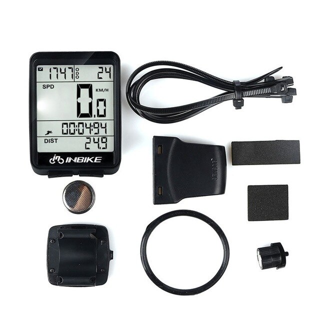 Waterproof Bicycle Computer Wireless And Wired MTB Bike Cycling Odometer Stopwatch Speedometer Watch LED Digital Rate: White