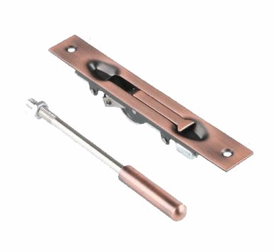 304 stainless steel hidden bolt,security door Built-in latch lock,embedded door latch,Fire emergency door escape door lock: 8 inch / Bronze