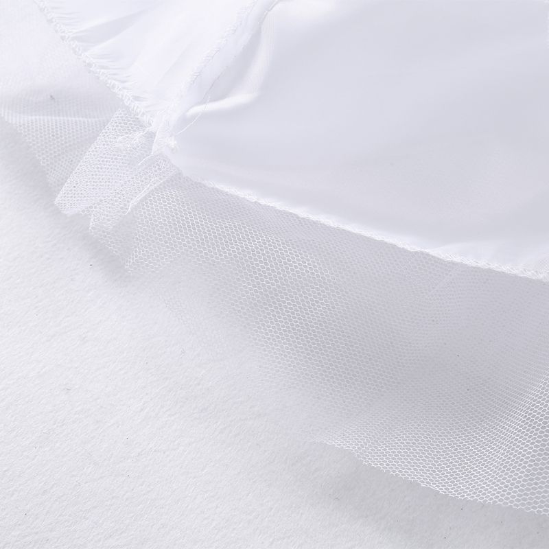 Jupon court bouffant pour robe de mariée, 4 couches, taille élastique, couleur unie, Tulle, maille douce, jupe Tutu pour robe de mariée