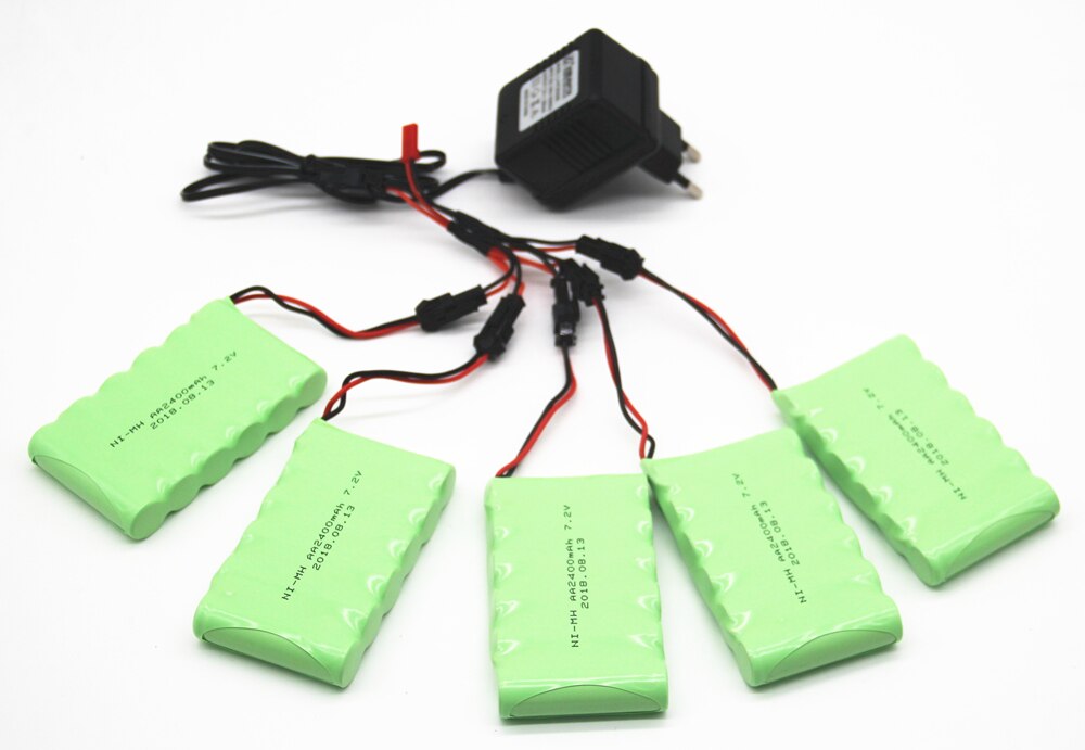 NI-MH akku 7.2v 2400mAh laturilla - Korkea kapasiteetti sähköleluja varten