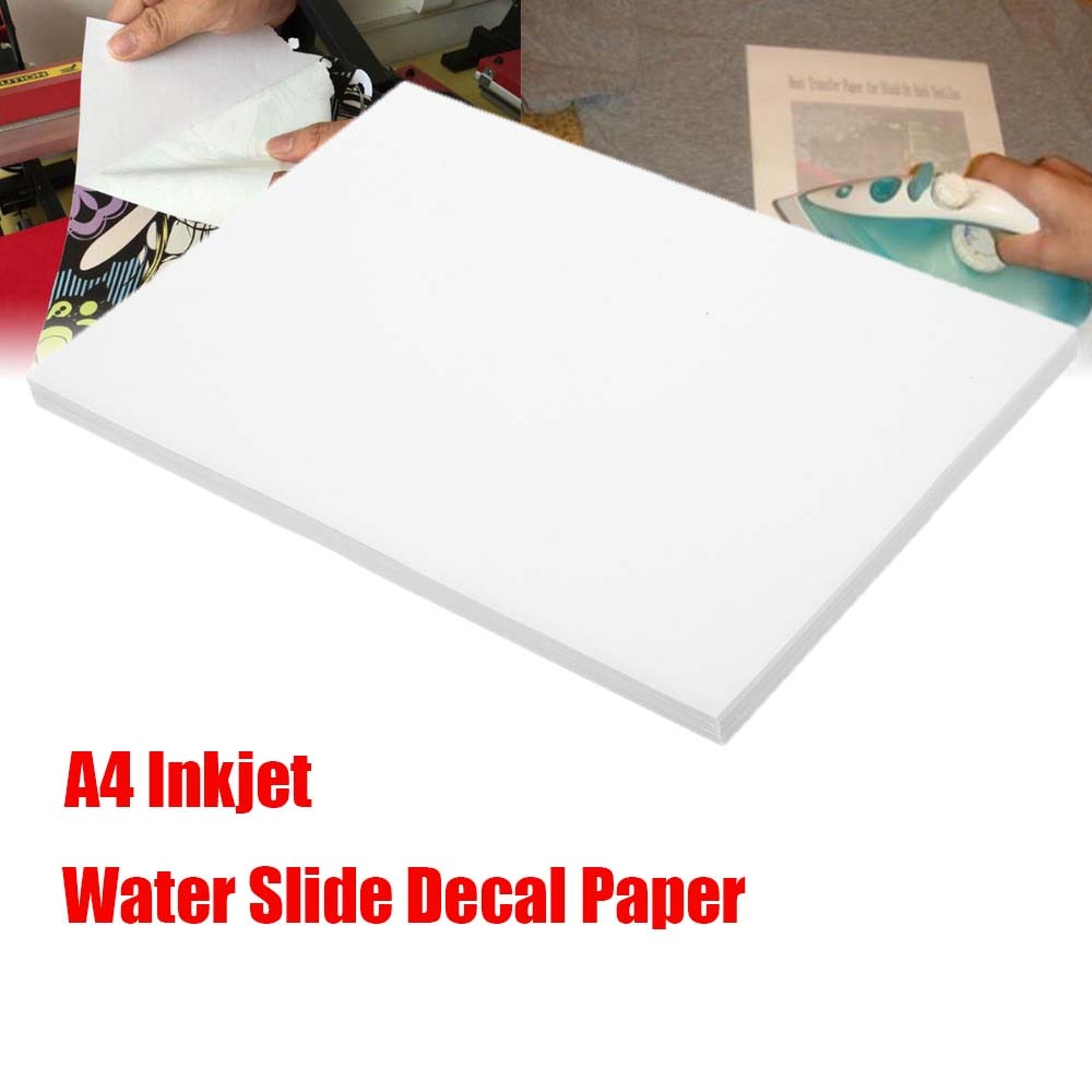 20 Pcs Water Slide Decal Transfer Papier Diy Kleding Patroon Tool Voor Inkjet Printer A4 Hoge Resolutie Diy Cup