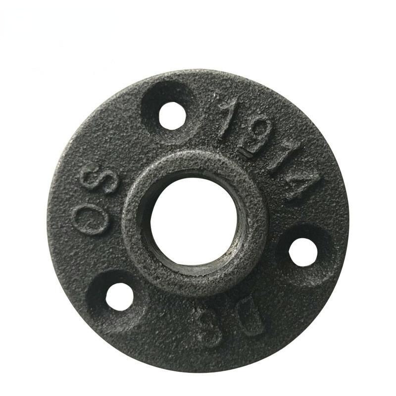 5Pcs Ijzer Buisleidingen Wall Mount Vloer Antieke DN15 Flens Stuk Hardware Tool Gietijzeren Flenzen Gietijzeren Buisleidingen