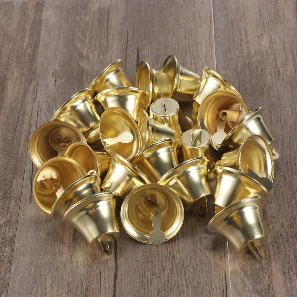 35Pcs Kerst Ijzeren Bel Diy Medeplichtige Kerst Mini Bel Opknoping Hanger Decoratieve Props Decor(Golden): Default Title