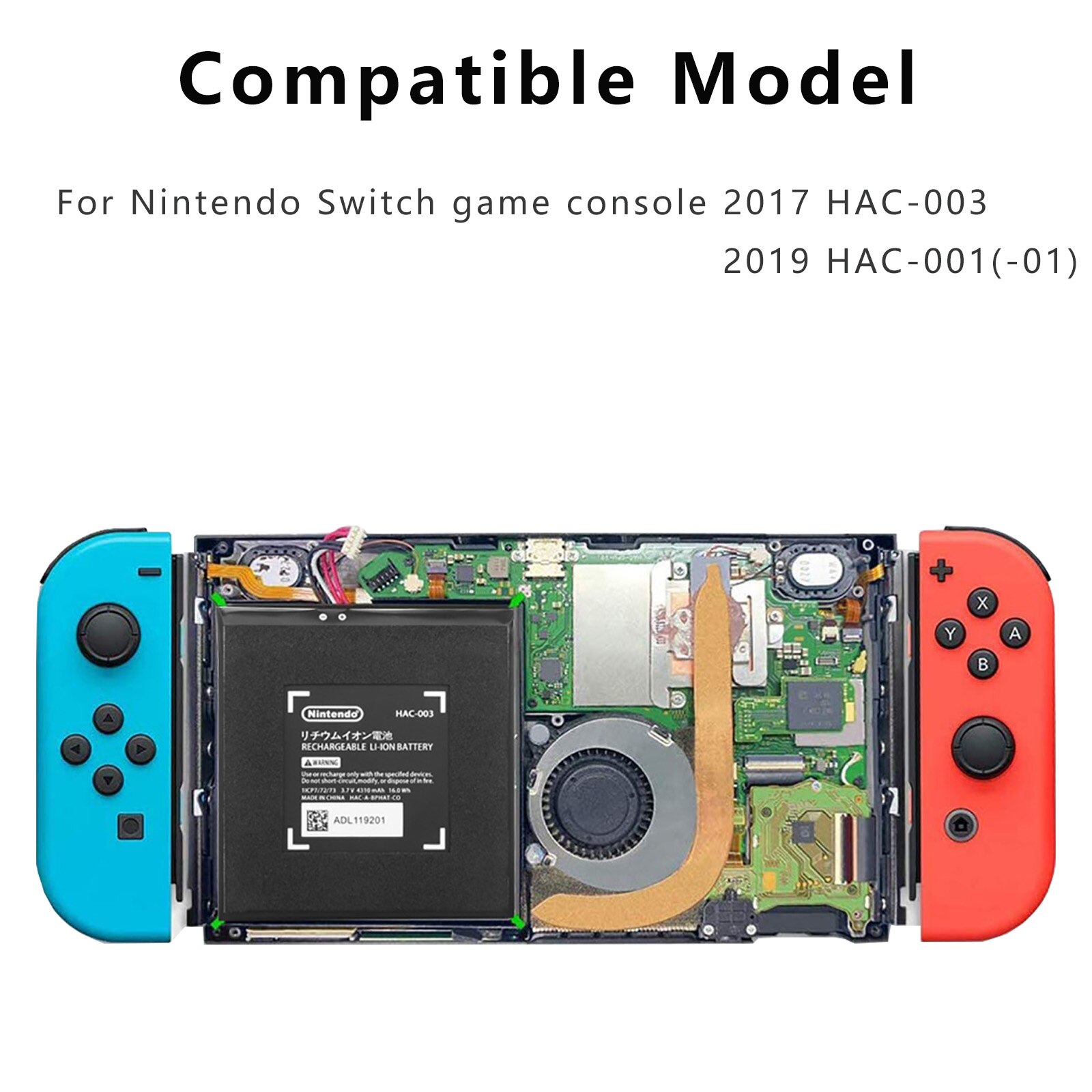 4310 Mah Voor Schakelaar HAC-003 Batterij Voor Nintendo Switch HAC-S-JP/EU-C0, Schakelaar HAC-001
