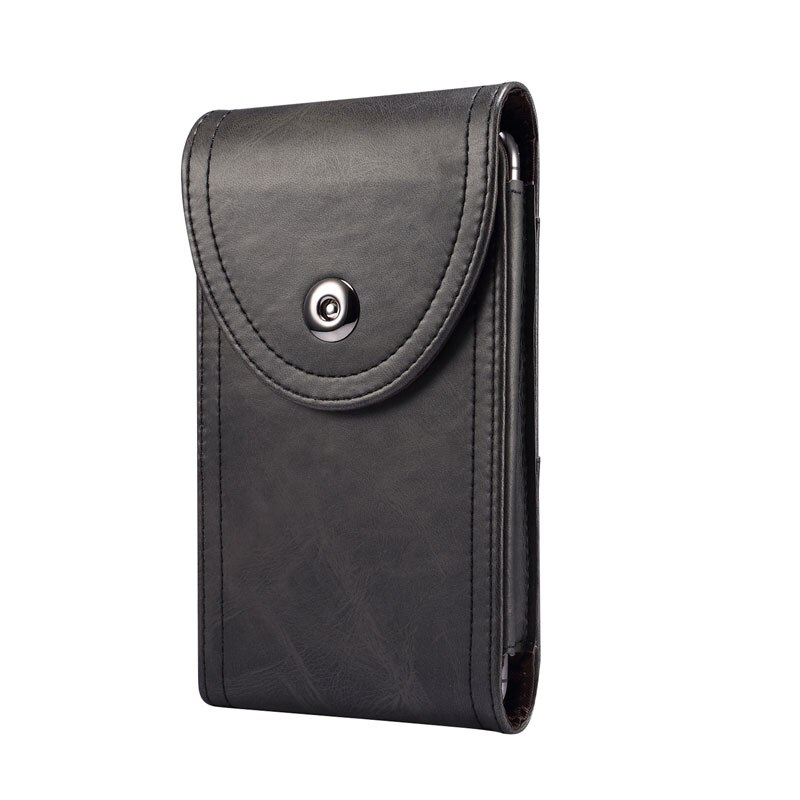 Ceinture universelle pince étui téléphone pochette pour Huawei P30 P20 Pro P20 Lite mate30 20 nova5 4 3 honor9X 8X10 housse de sac en cuir: Black / 2 pcs