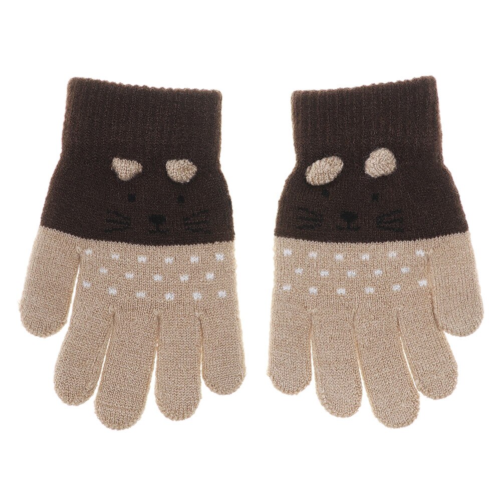 Cute Cartoon Cat Gloves Winter Thick Knit Baby Kids Newborn Mittens Children Keep Finger Warm Gloves for Baby 0-3 Years Old: 04