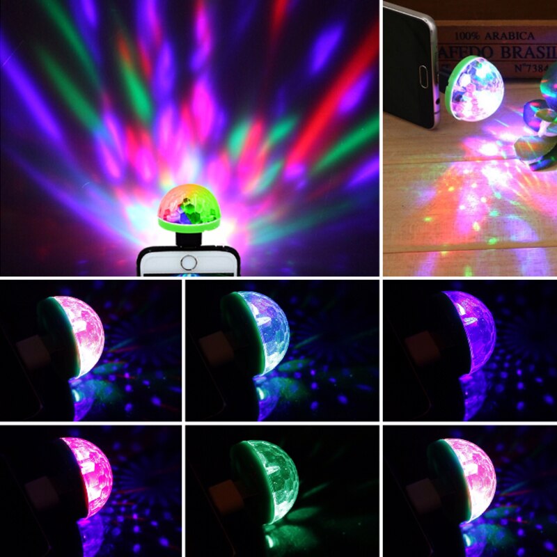 Mini USB FÜHRTE Disko Bühne Licht Tragbare Familie Party Magie Ball Bunte Licht Bar Verein Bühne Wirkung Lampe Für Handy, Mobiltelefon telefon