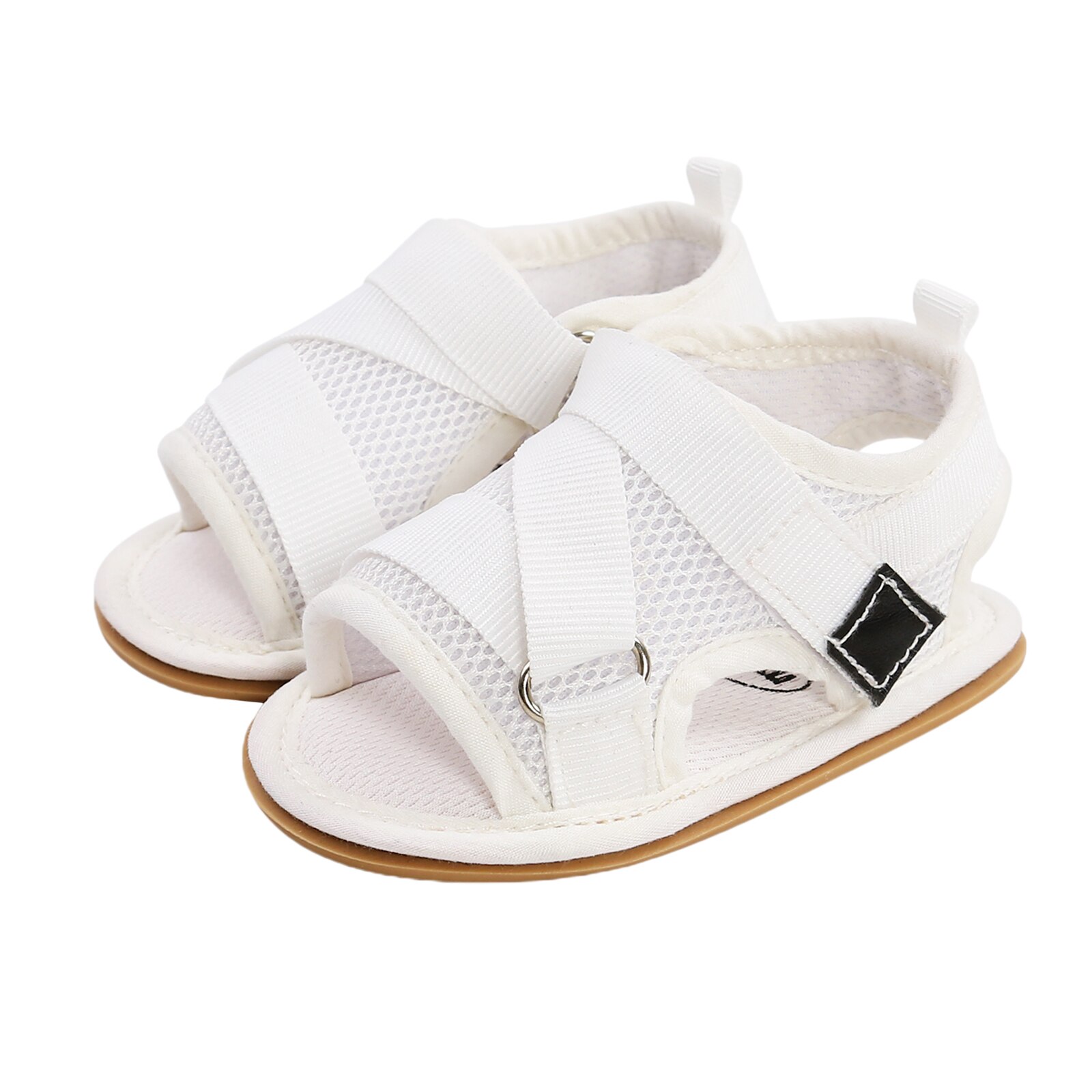 Citgeett Summer Newborn Girls Boys sandali solidi scarpe Mesh traspirante piatto suola morbida scarpe Casual: A / 13-18 mesi