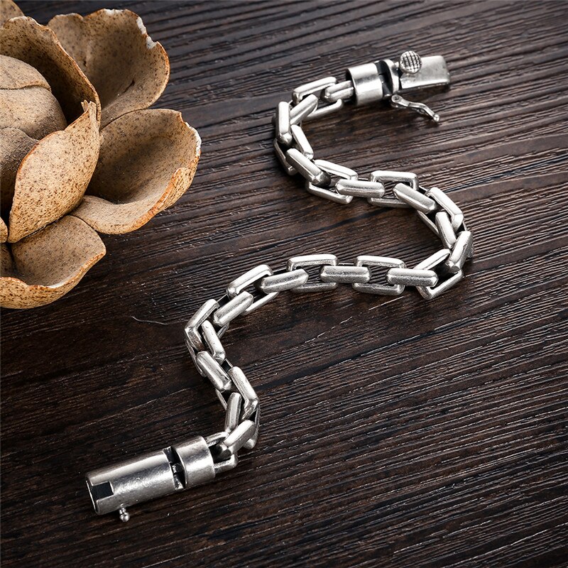 Gagafeel 6/8mm mand armbånd 925 sterling sølv smykker punk armbånd armbånd til mænd mænds smykker