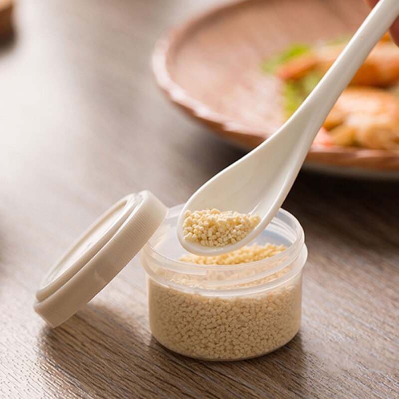 4PCS/Set Mini Portable Seasoning Box Jam Squeeze Bottle Barbecue Picnic Seasoning Sauce Bottle Kitchen Transparent Spice Jar