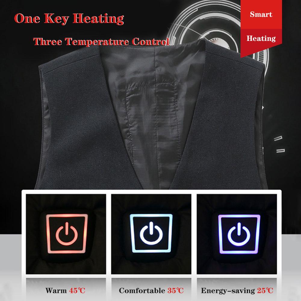 Electric Heated Vest Washable Size Adjustable USB Charging Heated Clothing Outdoor Heated Vest For Cycling Hiking Camping