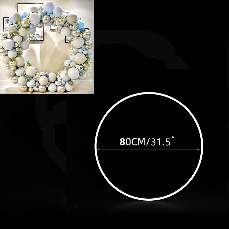 80/100/150cm plastballongbågar ringar gör-det-själv kransram hållare cirkel ballongpelare babyshower födelsedag bröllopsfestdekorationer: Smaragd-
