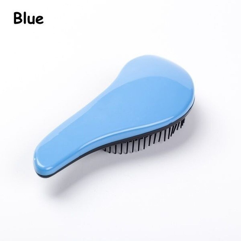 Baby Kinder und Frauen Entwirren Haar Pinsel Combs Salon Sanfte Anti-statische Pinsel Verwicklung Nass Trocken Borsten Griff Haar pinsel: Blue
