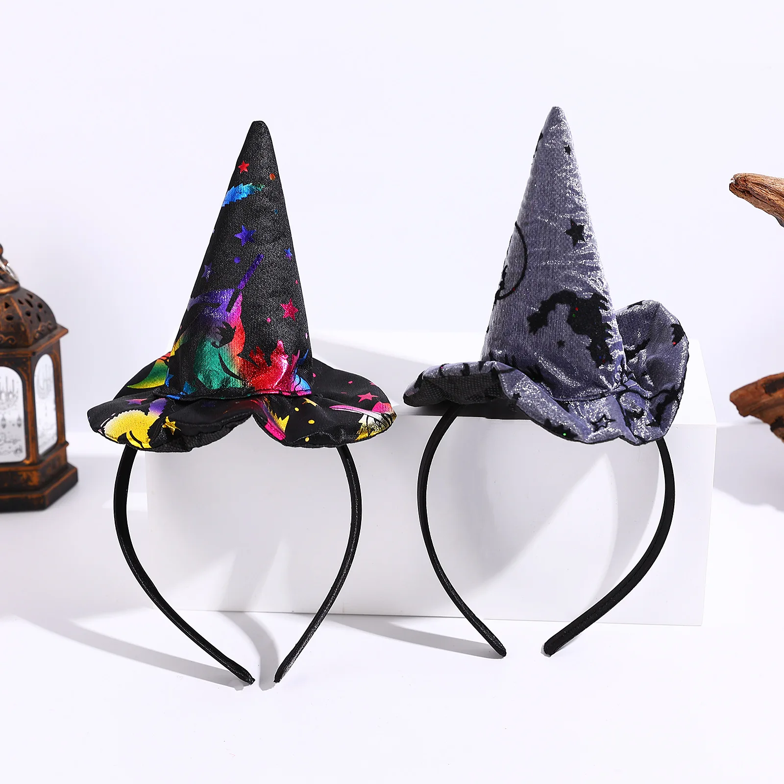 10 pçs adulto crianças halloween engraçado fantasma festival apontou chapéu superior bandana festa feriado decorações diy
