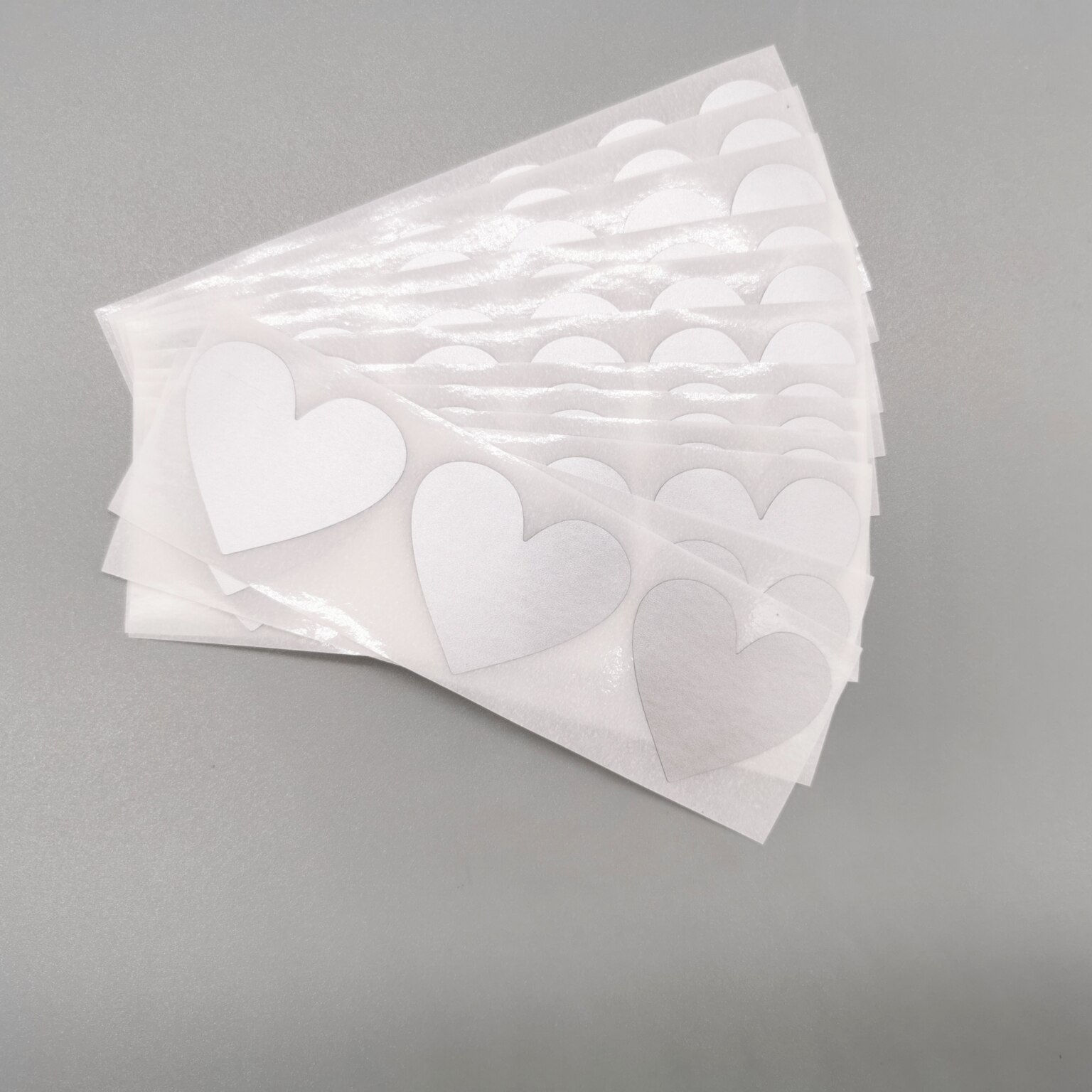 Autocollants à gratter en forme de cœur, couleur or rose, vierge, 30x35mm, pour couverture de Code Secret, jeu à domicile, Message de mariage, 100 pièces: Silver