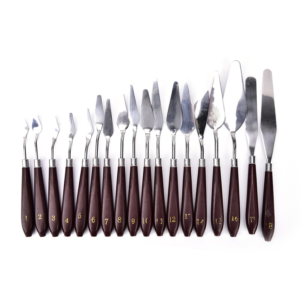 1 pièces inox peintures Palette grattoir spatule couteaux pour artiste huile Gouache peinture couteau lame outils