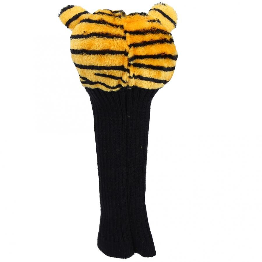1PCS Club Head Cover Tiger Shape Golf Putter Cover Plush Fabrics Club Headcover Fit Up To 460CC 1 Golf Club