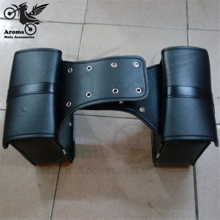 PU Leather universal motorbike luggage bag cruise vehicle side box edge moto Tool luggage regal raptor motorcycle saddle bags