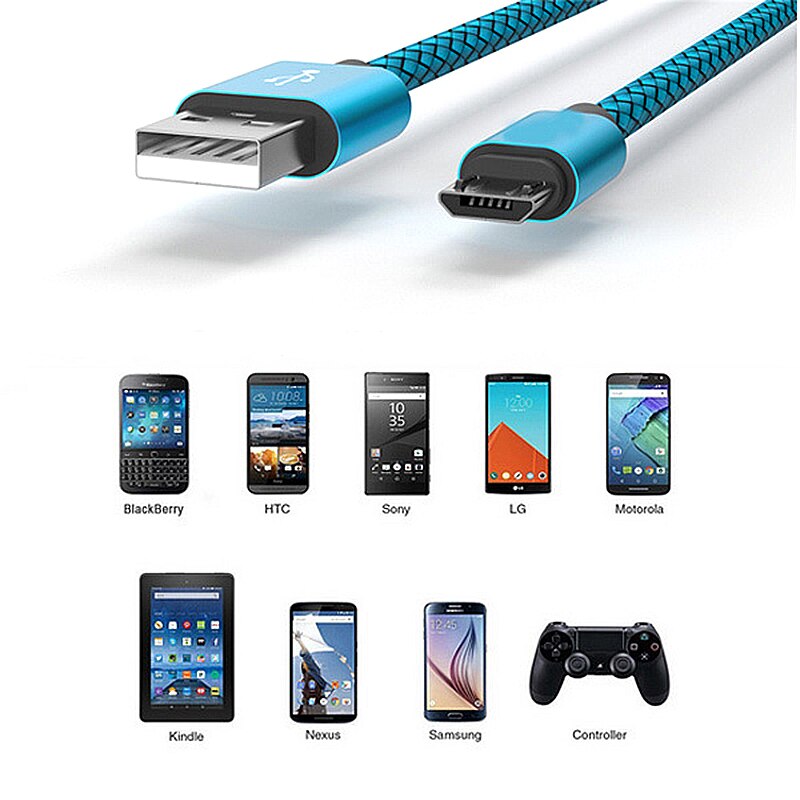 1pc Nylon Micro USB Kabel Für Android Für Samsung Für Xiaomi Für Huawei Für Vovi Oppo Schnelle Ladegerät USB kabel Handy