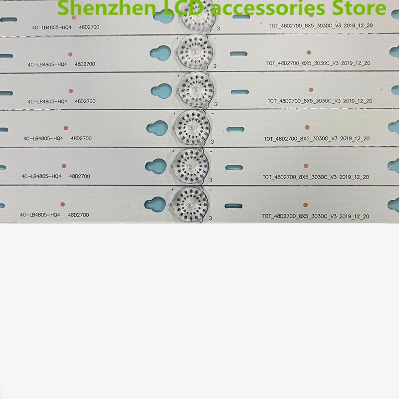 For THOMSON 48FA5413 48FA5403 48FS3750 48HR330M05A1 V2 YHE-4C-LB4805-YH1CK HQ4 B48A858U LE48M4S1 5LED(6V) 490mm