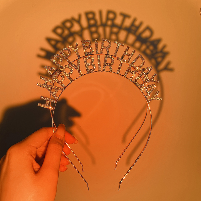 Happy Birthday European And American Birthday Party Headgear Headband Female Letters Happy Birthday Headband Women