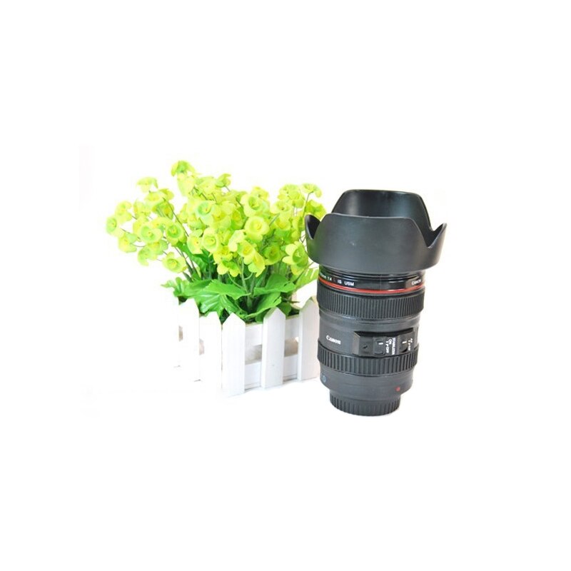 SLR caméra lentille en forme de café thé bière tasse 400 ML nouveauté tasses et tasses avec couvercle sans BPA: Three plastic