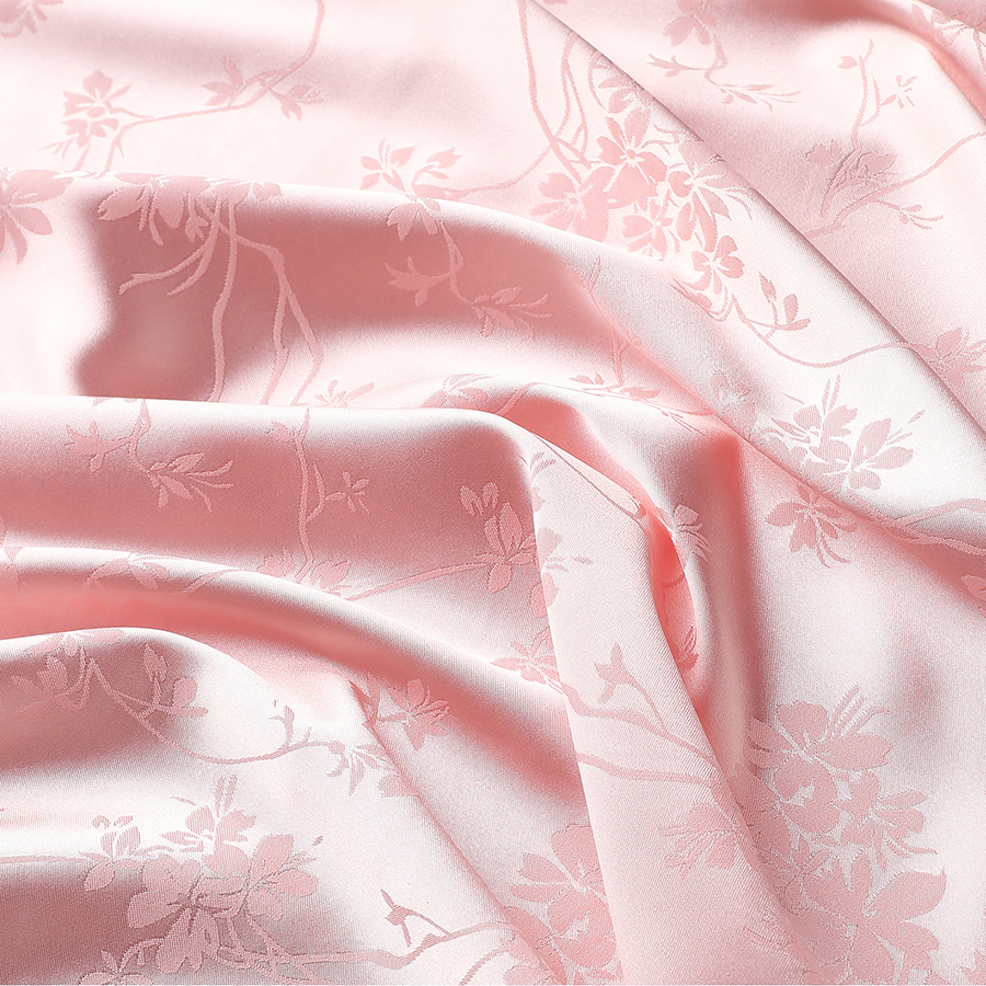 Kinesisk qipao-stoff jacquard silke sateng acetat imitert silke klær skjørt sateng kinesisk stil stoff: Rosenrød