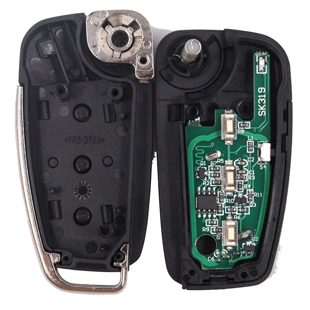 Keyecu Upgraded Folding Remote Key Fob 433MHz ID46 Chip for Hyundai Getz 2003 FCC: 81996-1C300