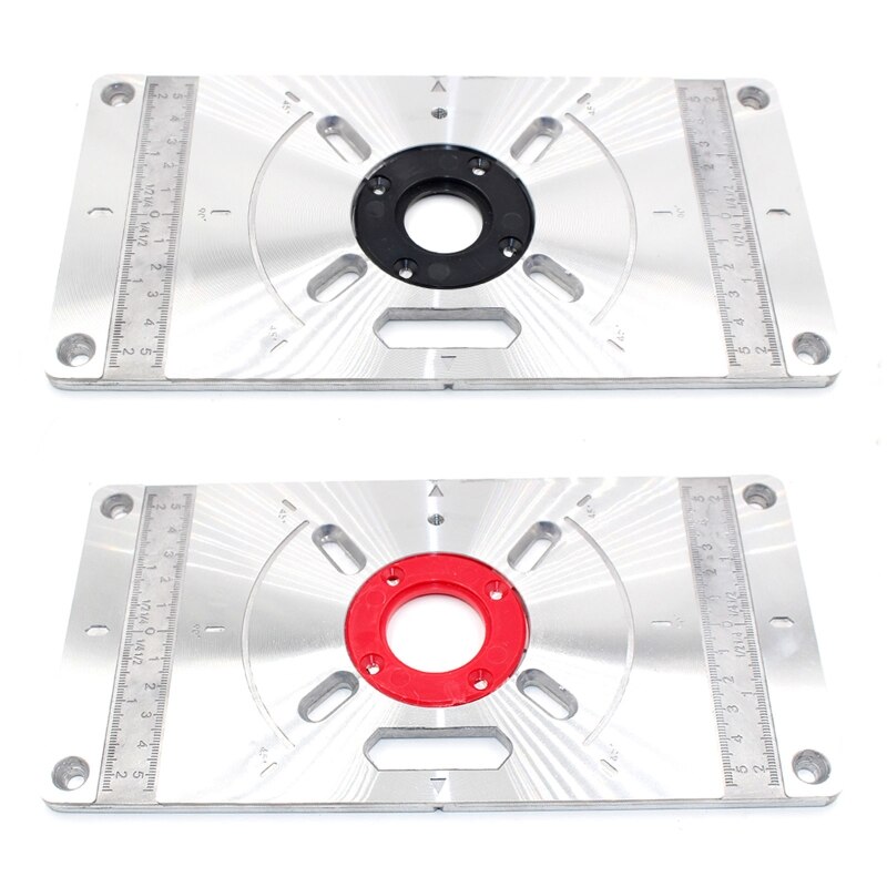 Aluminum Alloy Router Table Insert Plate Table for Woodworking Engraving Flip Board with Rings Milling Trimming Machine