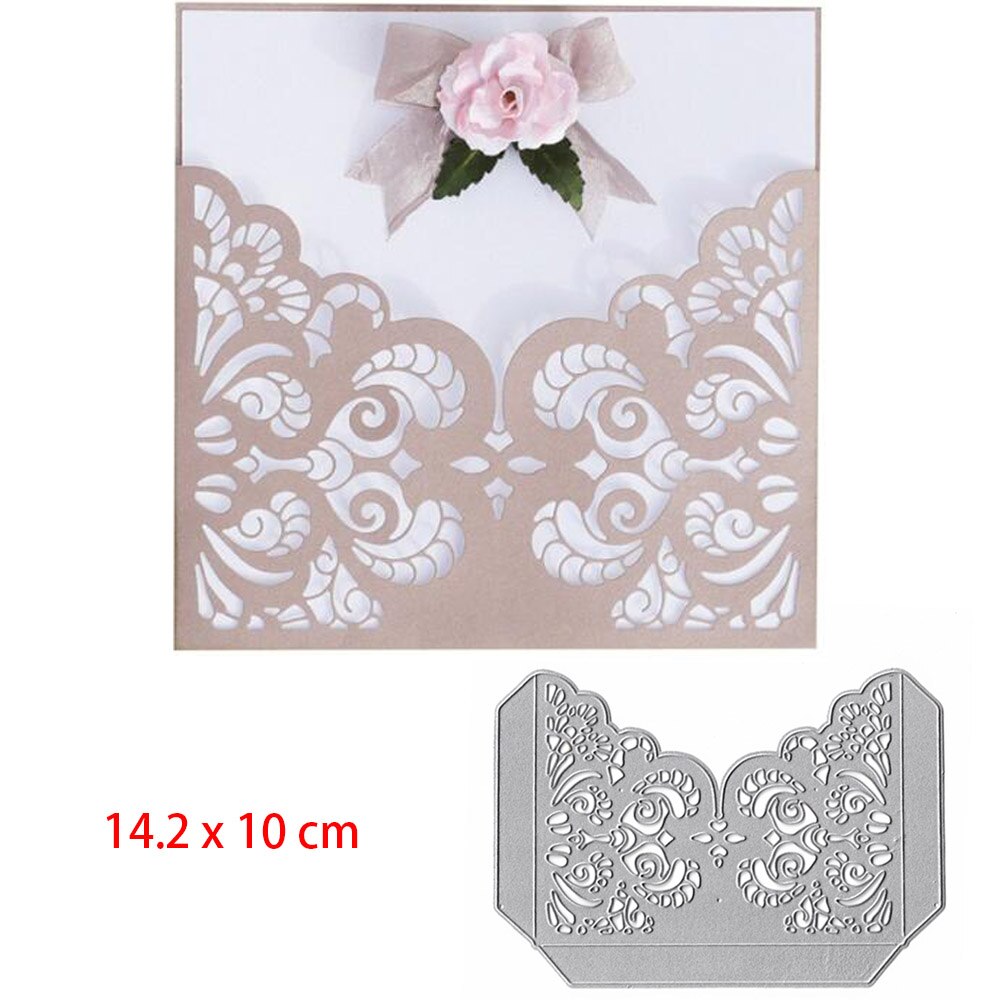 Wedding Invitation Dies Metal Cutting Dies Scrapbooking Valentine's Day Decoration Craft Dies Cut for Card Making: Dark Gray