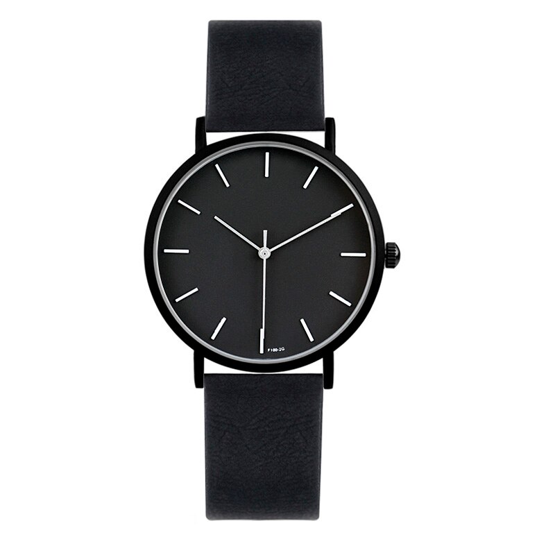 Enmex cool style lady wristwatch Brief vogue simple stylish Black and white face stainless steel quartz clock watch: E8004