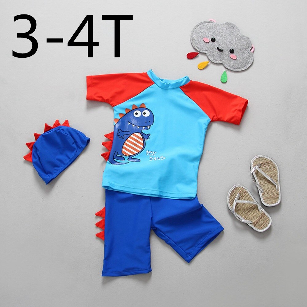 Chumhey 2-6 T 3 Stuks Sets Baby jongens badmode UV 50 + zon bescherming baby badpak beachwear badpak duiken surfen: height 95-105 cm