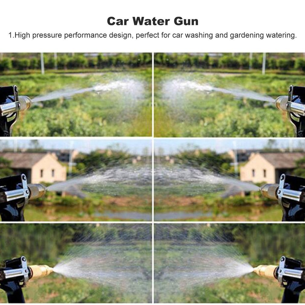 Verstelbare Koperen Mondstuk Slang Spuitpistool Tuinslang Water Druk Guns Water Sproeier Voor Tuin/Auto 'S Voertuigen Wassen