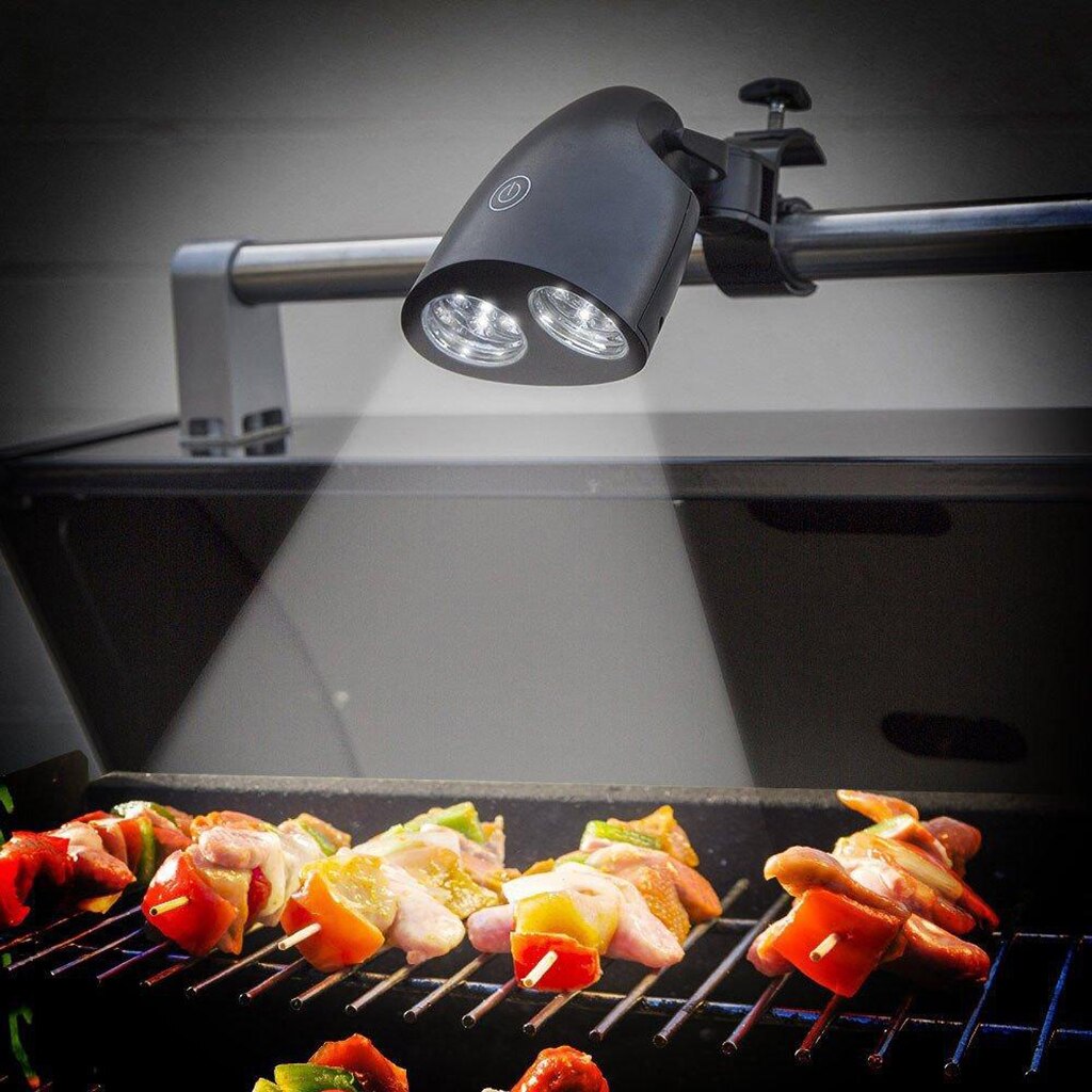 Aluminum Alloy Hanging Clamp BBQ Grill Lamp Outdoor Night Light for Tent Camping