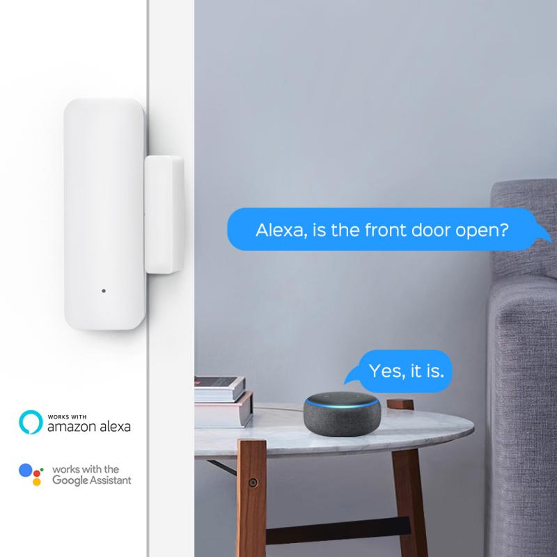 Draadloze Zigbee Deur Sensor Compatibel Alexa Google Tuya Smart Life Mini Smart Window Deur Sensor App Real Time Push alarm
