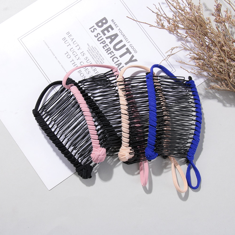 Pinza Banana para el pelo Vintage para el pelo para mujer, peine Vintage elástico, accesorios para el cabello, novedad, 1 unidad