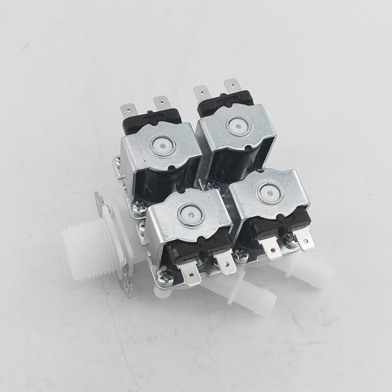 Baja presión de agua y gran flujo, válvula solenoide de 4 vías, VÁLVULA DE control DE FLUJO de 12V 24V para máquina de Ro y bebidas