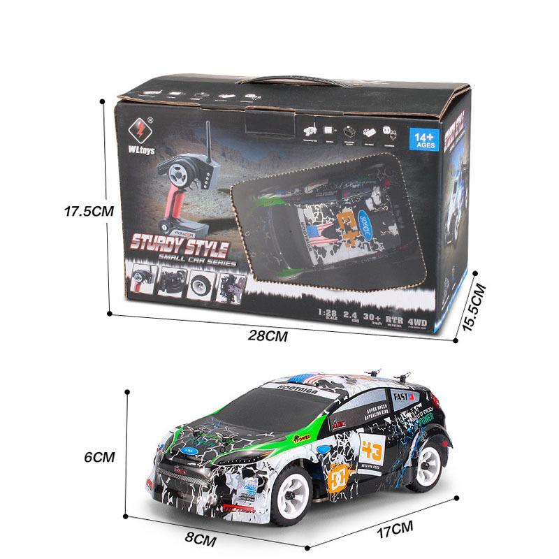 Wltoys K989 1/28 2.4G 4WD brossé RC télécommande voiture de rallye RTR avec émetteur