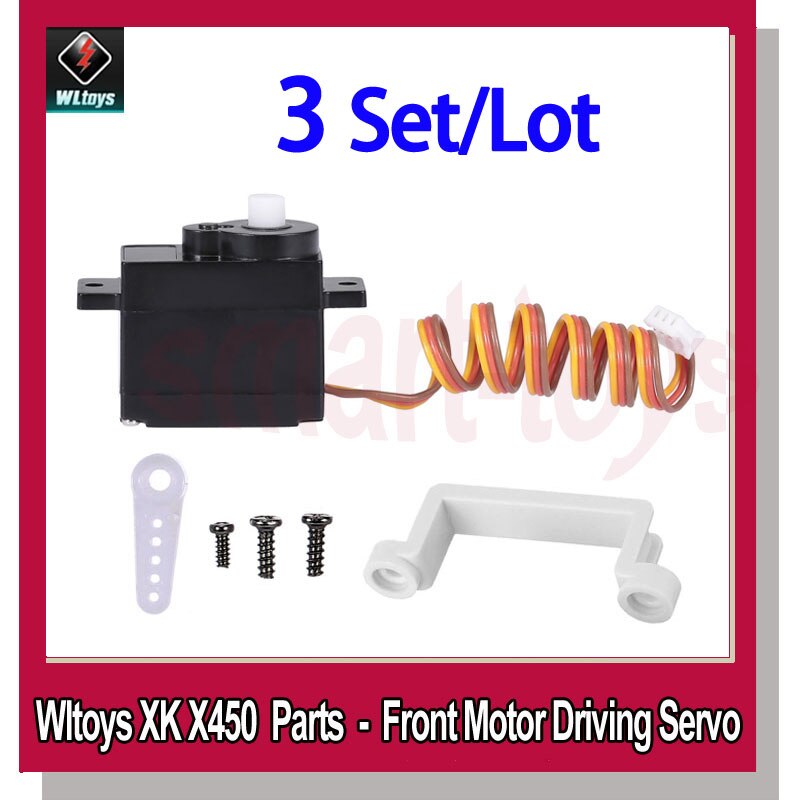 WLtoys XK X450 Servo Anteriore Del Motore di Guida Servo X450.0010 per Wltoys X450 Ad Ala Fissa Aereo RC Parti di Aeromobili: 0010 Front Servo x 3