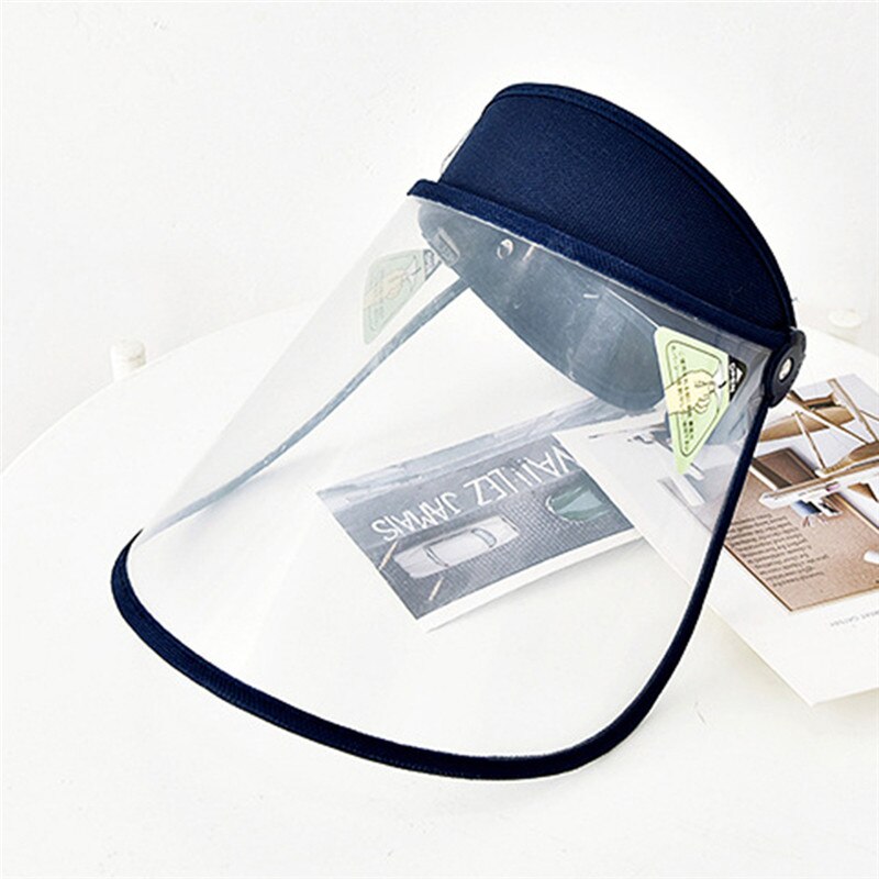 Transparent Adjustable Visor Cap Women Men Helmet Plastic Anti-Spitting Droplet Dustproof Protective Safety Faceshield Cover Hat