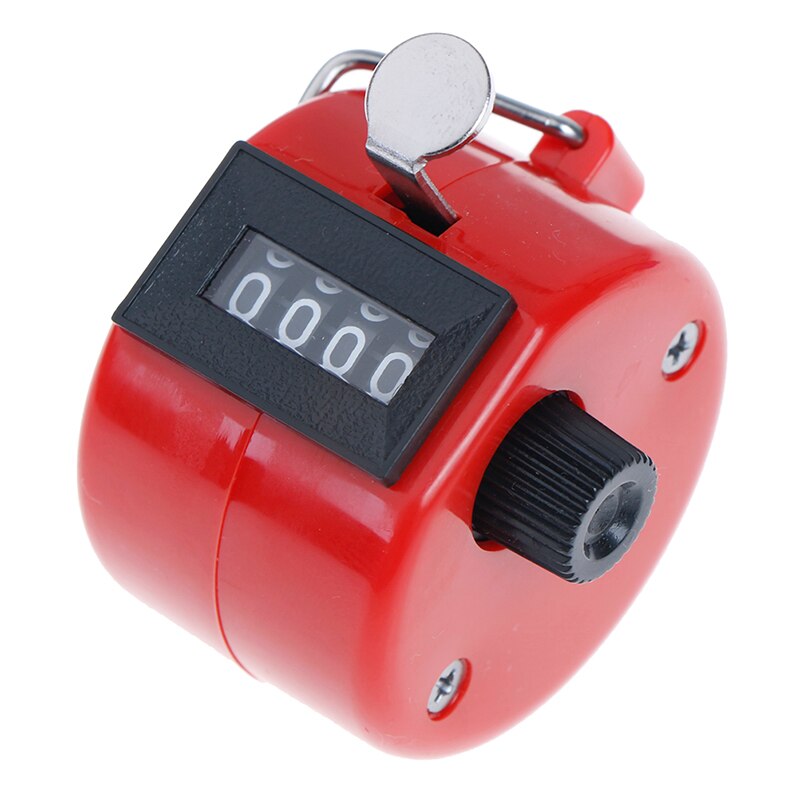 Digital Hand Tally Counter 4 Digit Number Hand Held Tally Counter Manual Counting Golf Clicker Training Counter Tally Clicker: Red