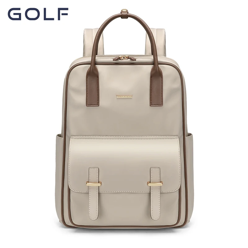GOLF Rugzak Handtassen voor Dames 2024 Luxe Vrouwelijke Rugzak Vintage Uitziende Reizen Schoudertas Commuter 15 inch Groot